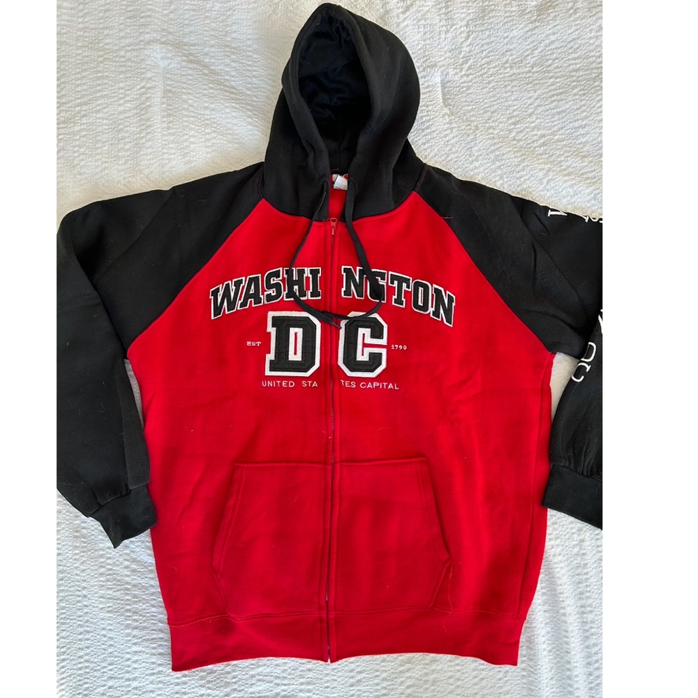 red washington dc hoodie